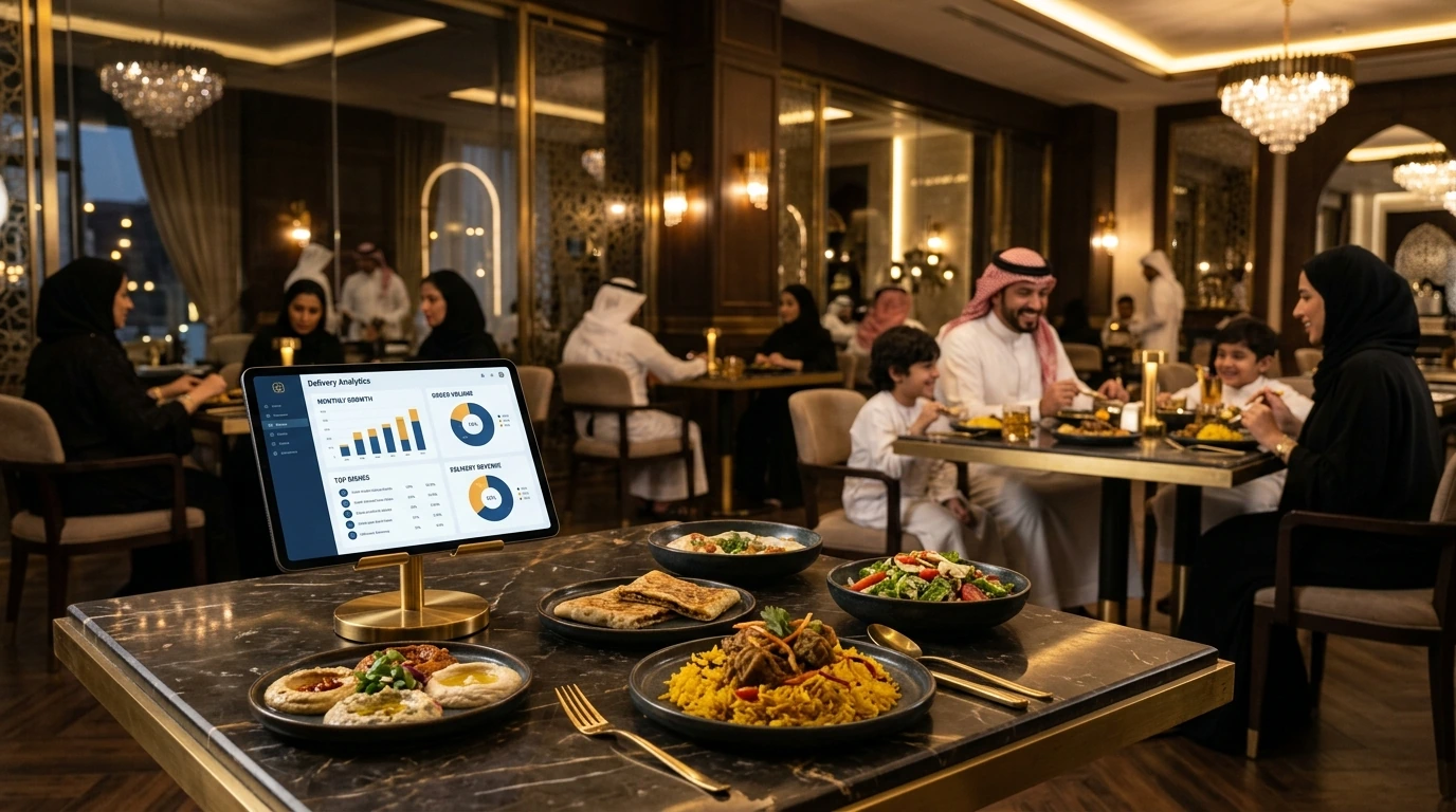 دليل تسويق المطاعم في السعودية 2026 | أسرار مضاعفة المبيعات وتطبيقات التوصيل — شموخ