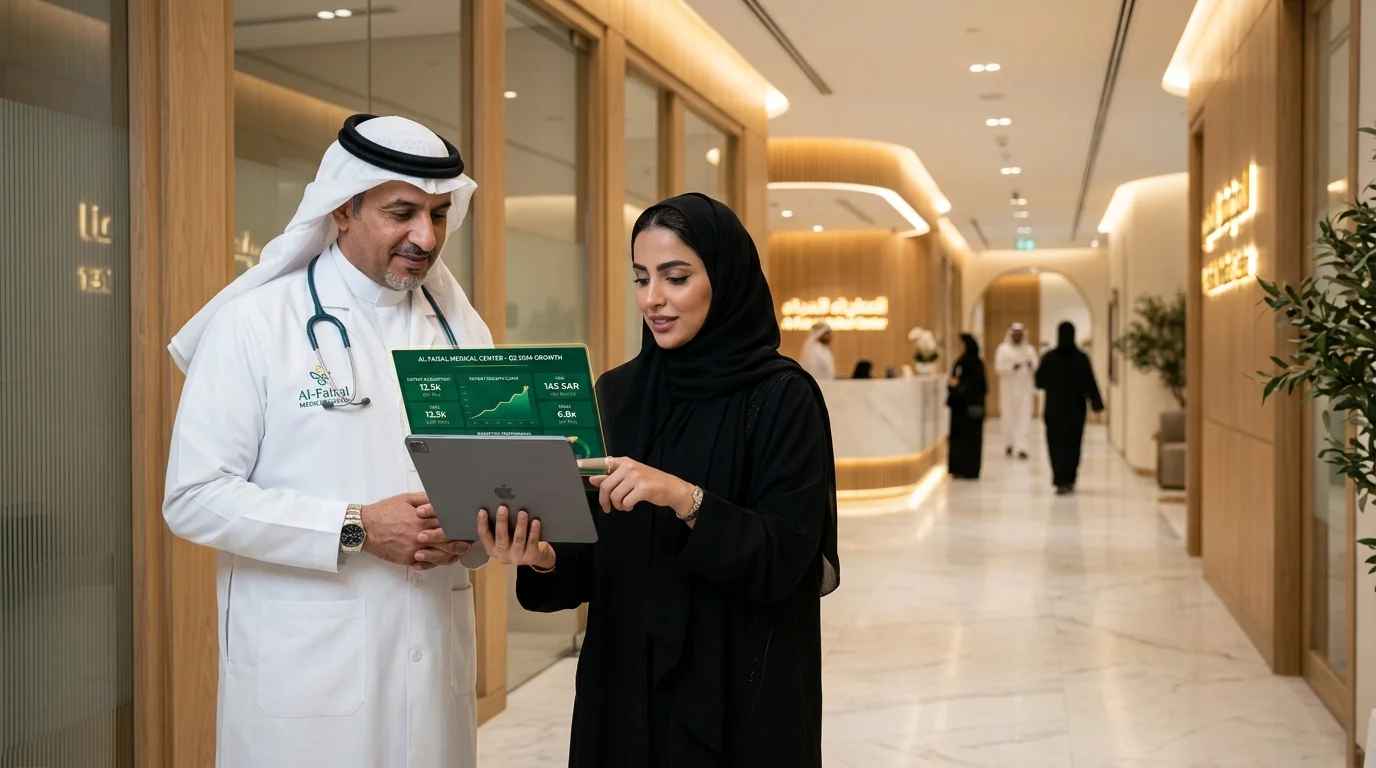 تسويق العيادات والمراكز الطبية في السعودية - لوحة تحكم ونمو المرضى